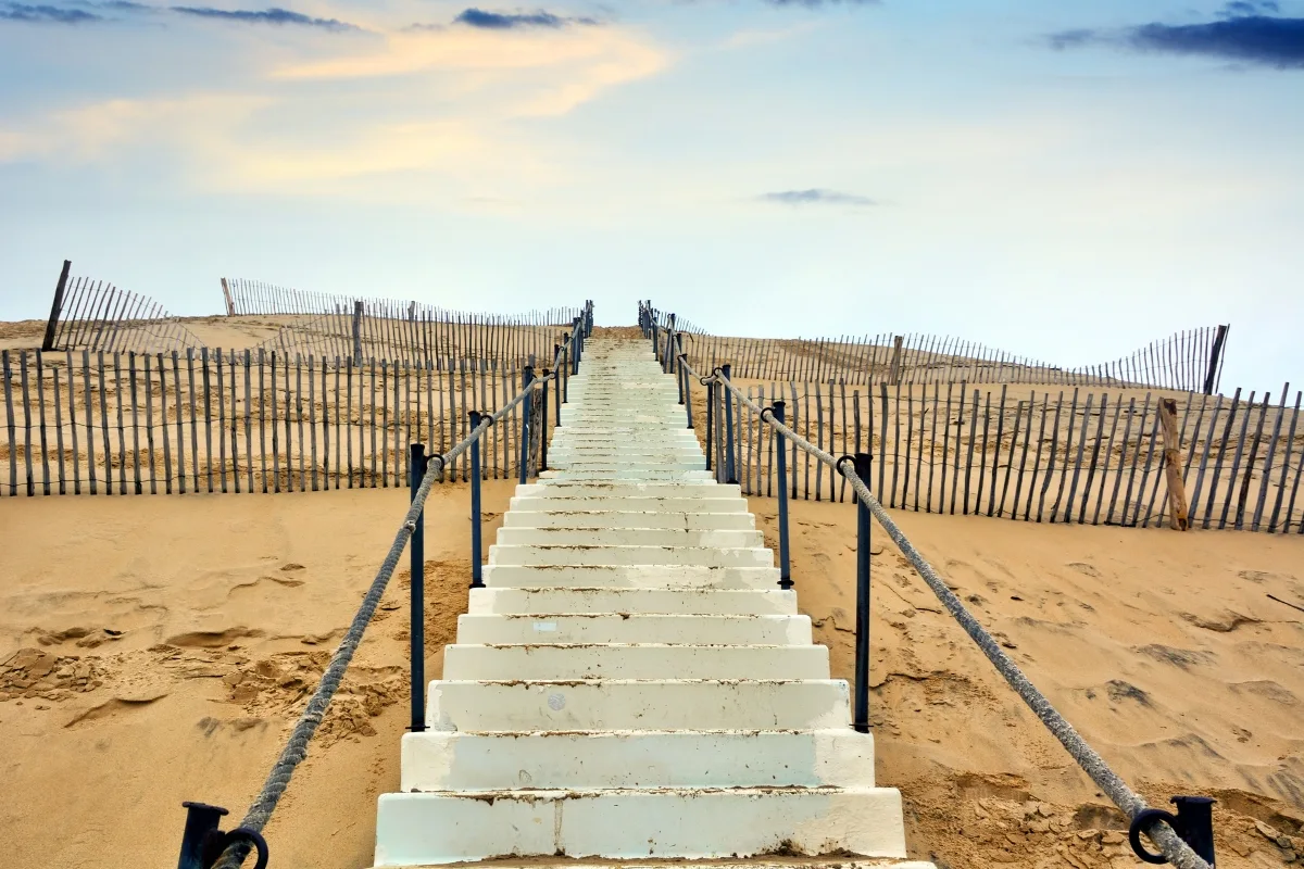 tourisme dune pilat escalier